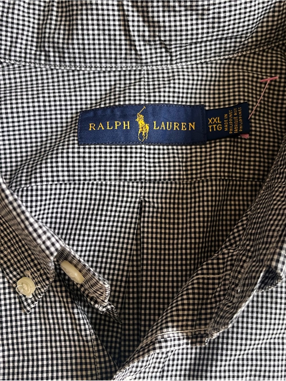 Ralph Lauren Men’s Button-Down Shirt in Blue and White Micro-Check - Picture 3 of 3